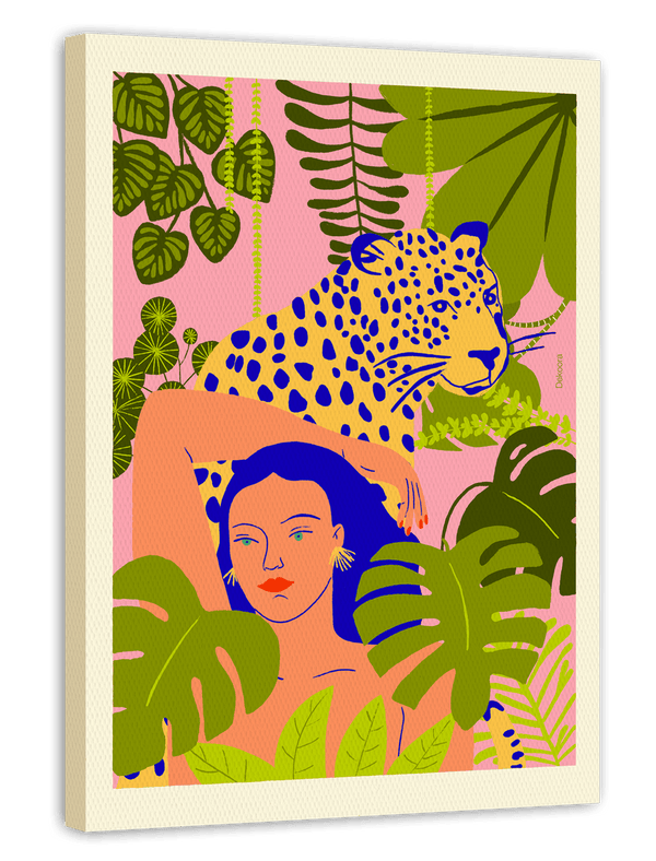Pink Jungle - Moderne Dschungel Illustration