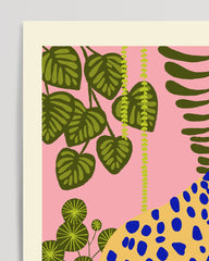 After Hover: Pink Jungle - Moderne Dschungel Illustration