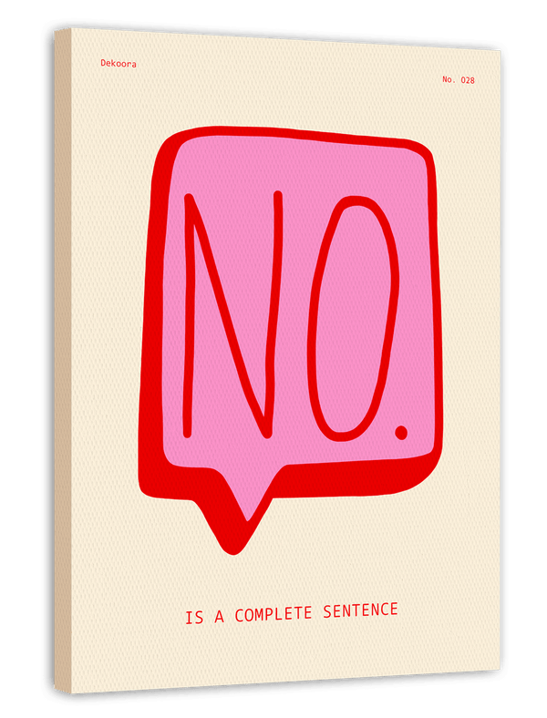 No is a complete sentence