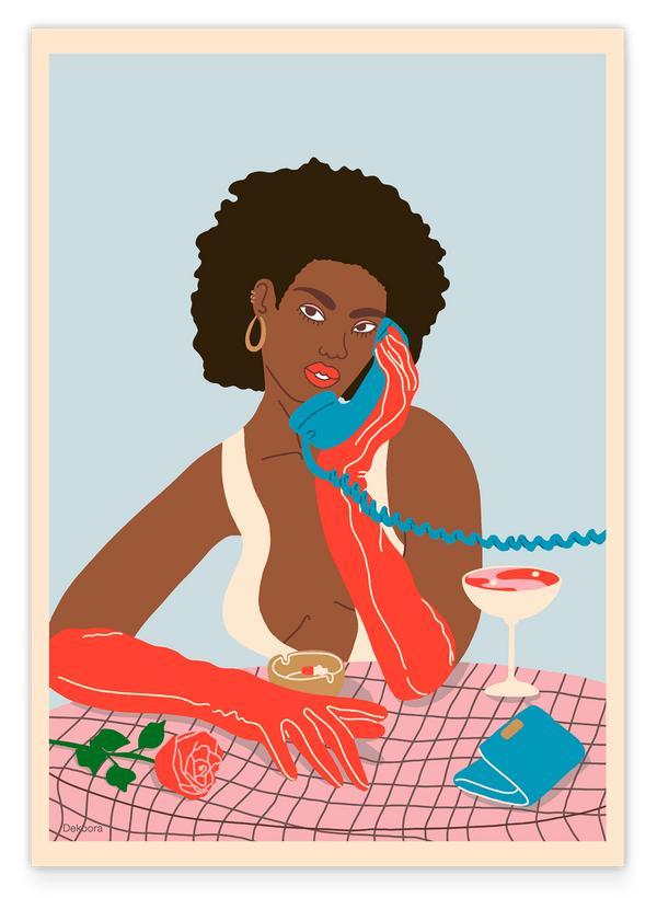 Woman on the Phone - Modern Pop Art