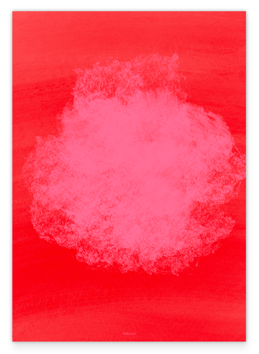 Wolke 7 - Abstrakte Kunst mit rosa Tupfen