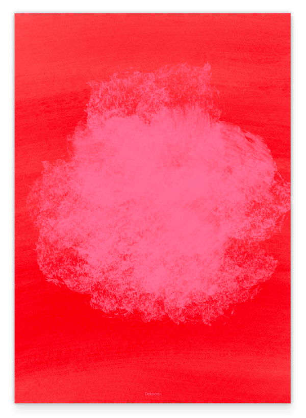Wolke 7 - Abstrakte Kunst mit rosa Tupfen