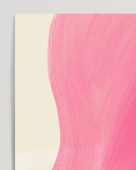 After Hover: Abstract Tulip - Minimalistische Kunst in Rosa-Grün