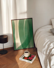 After Hover: Quiet Green - Minimalistischer Kunstdruck