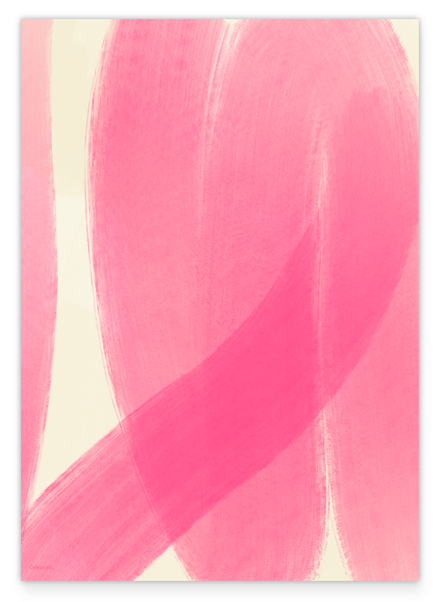 Minimalistisches Rosa - Abstrakte Pinselführung