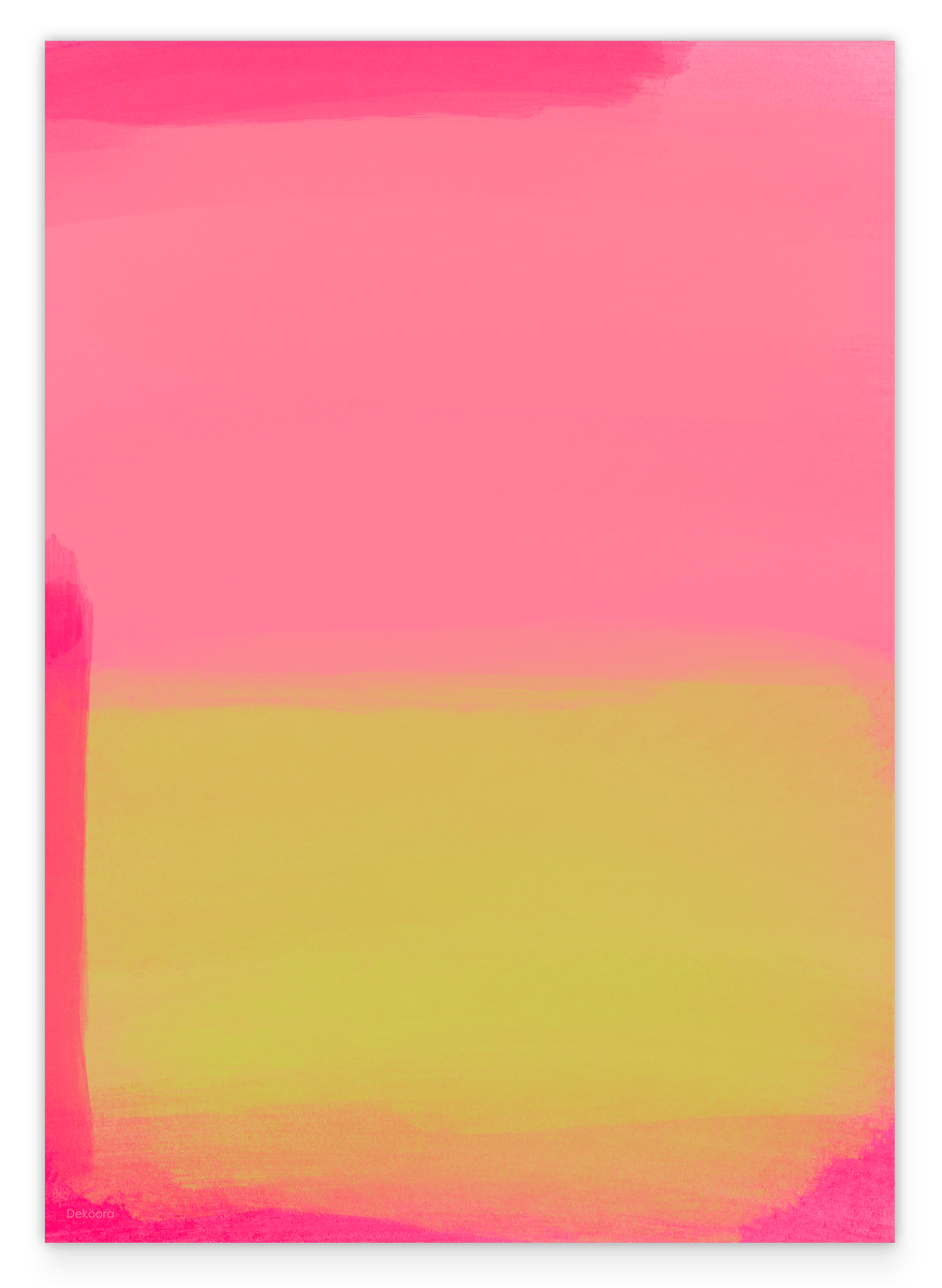 Gradient Art - Abstraktes Pink und Gelb