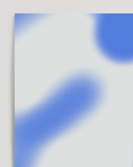 After Hover: Blurry Blue - Abstrakter Kunstdruck