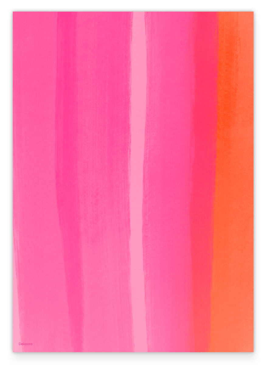 Brushstrokes in Pink und Orange - The Minimal Art