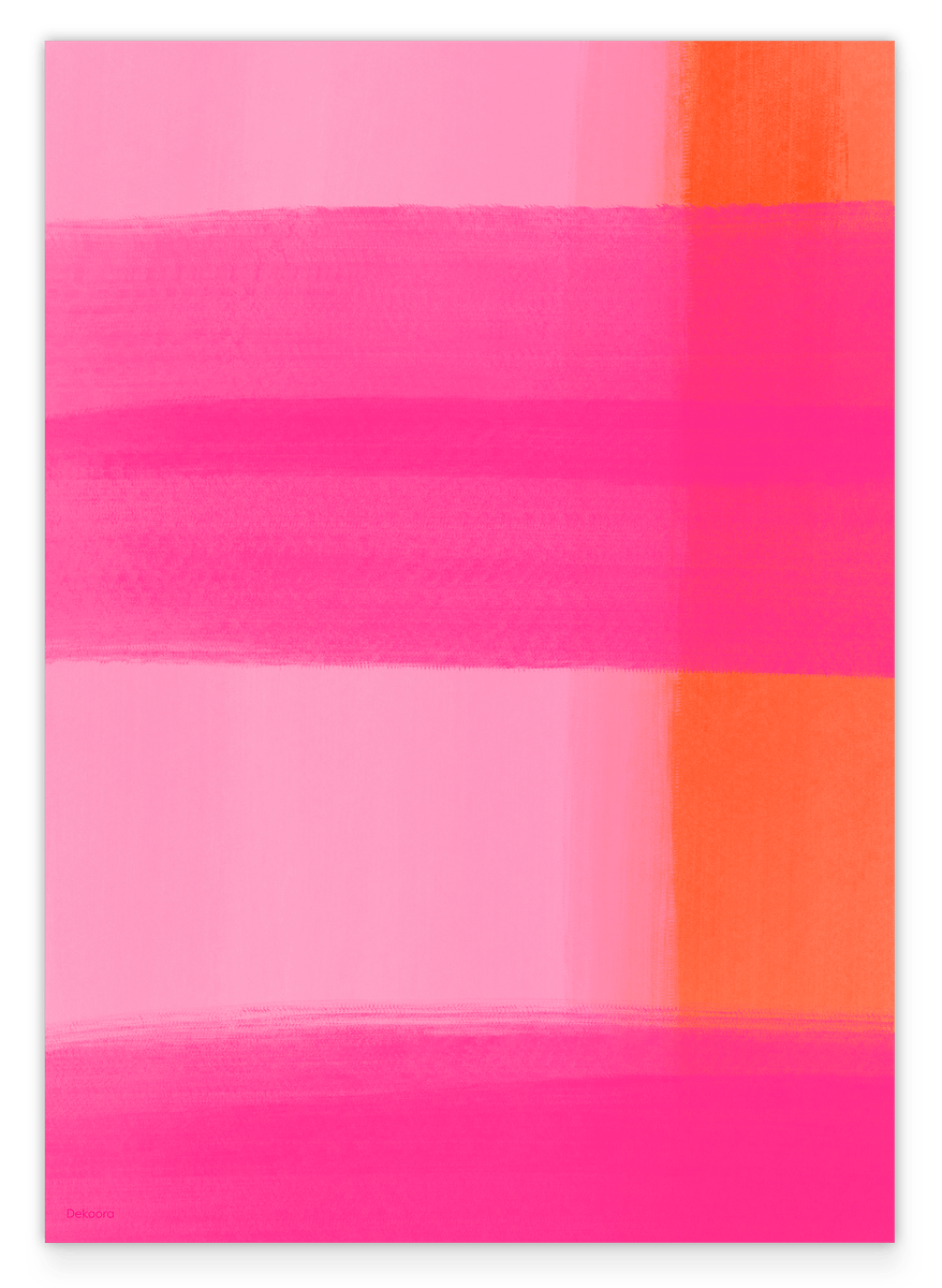 Art Match in Pink & Orange - Abstrakte Linien