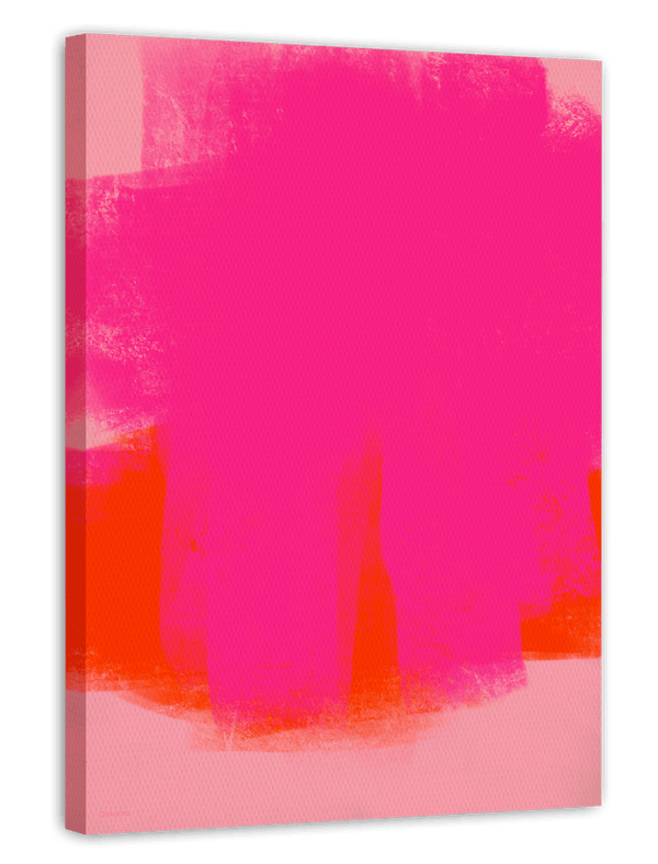 Color Blocking Explosion - Abstraktes Pink-Orange