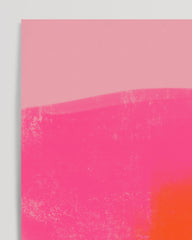 After Hover: Hot Orange & Neon Pink - Color Blocking Art