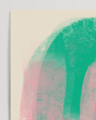 After Hover: Abstrakter Bogen - Green meets pink texture