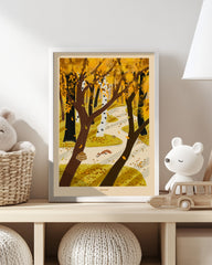 After Hover: Wald mit Eichhörnchen - Goldener Herbst