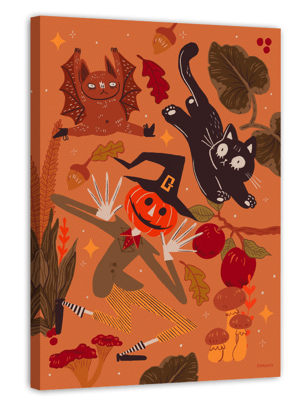 Hello Halloween! Vogelscheuche mit Kürbis & Katze