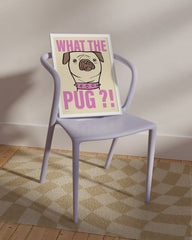 After Hover: What the Pug? Mops Illustration in Pink