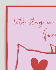After Hover: Let's Stay in Bed - Schlafzimmer llustration in Pink