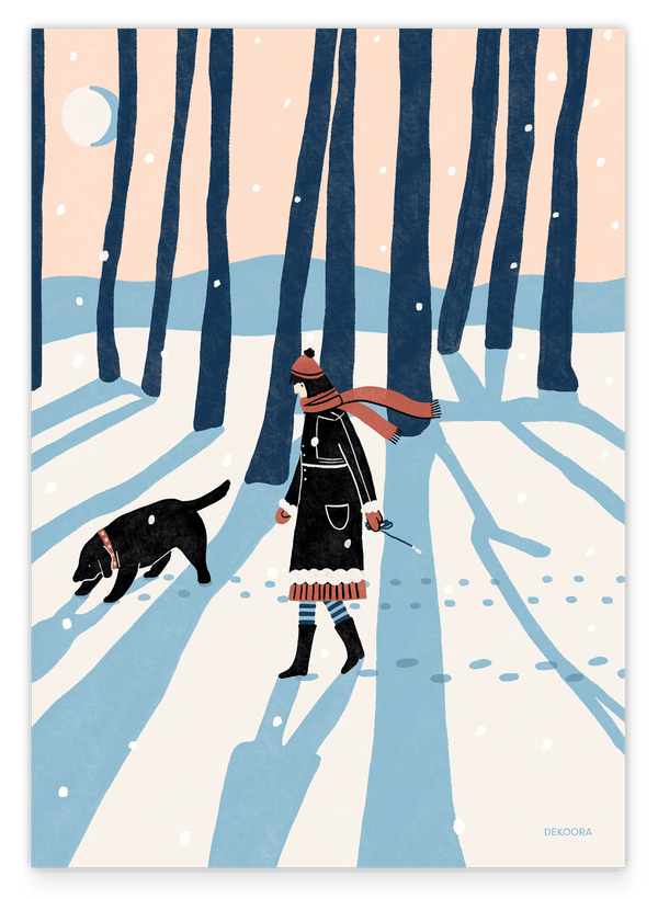 Winter Walk - Schnee Spaziergang mit Hund