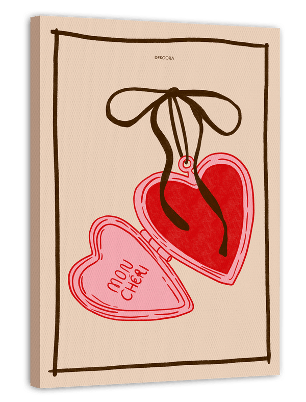 Oui, Mon Cheri! - Herz Amulett mit Spruch