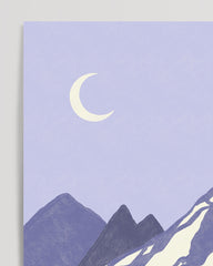 After Hover: Mountain View - Berggipfel mit Mond & Schnee
