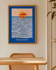 After Hover: Amalfi Design - Blaue Sonnenschirme in Spiaggia Grande