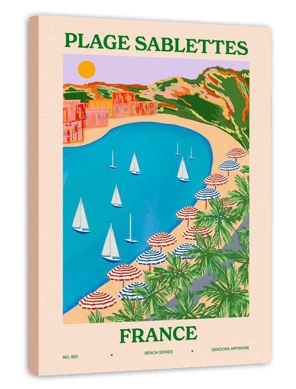 Frankreich - Bunter Strand von Plage Sablettes