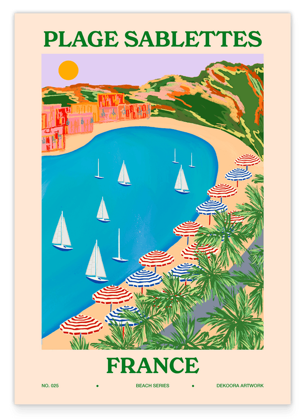 Frankreich - Bunter Strand von Plage Sablettes
