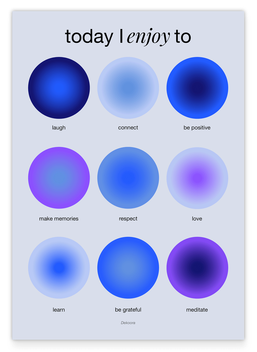 Blue Aura Circles - Today I Enjoy to...