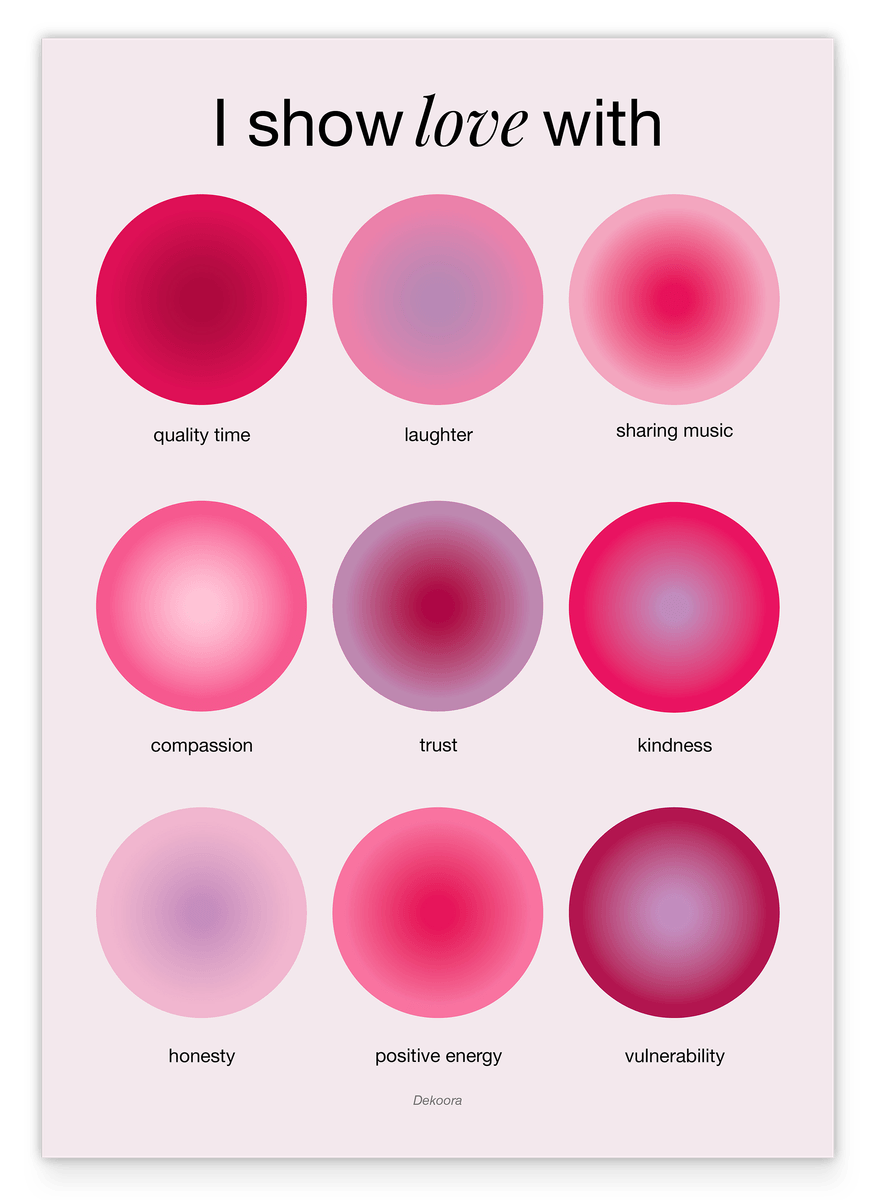 Red Aura Circles - I Show Love With...
