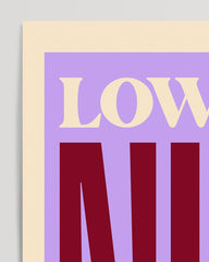 After Hover: Lowkey Nice - Typografie Bild in Lila