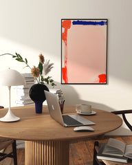 After Hover: Bright Blush - Wandkunst mit Brushstrokes