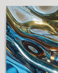 After Hover: Metallic Liquid No. 2 in Gold und Blau