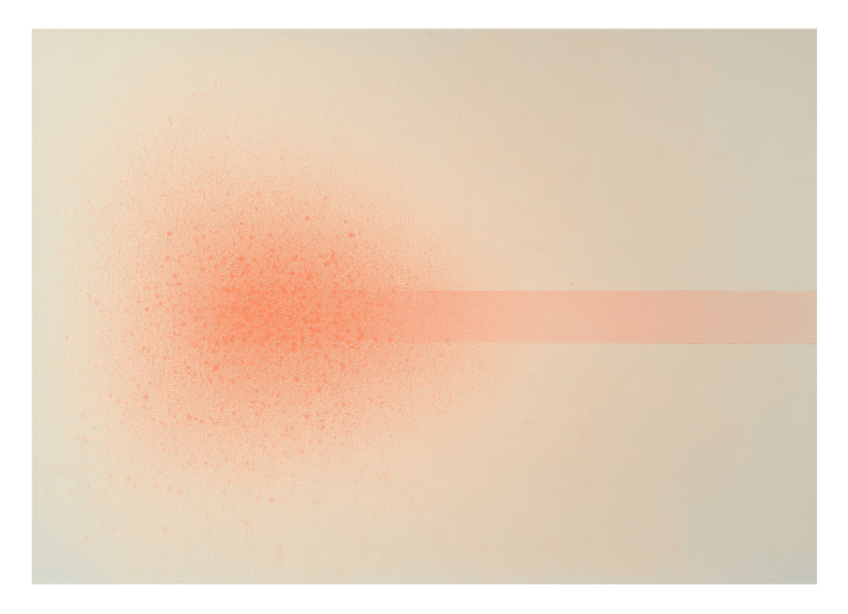 Peachy Poetry - Abstrakte Kunst in Apricot