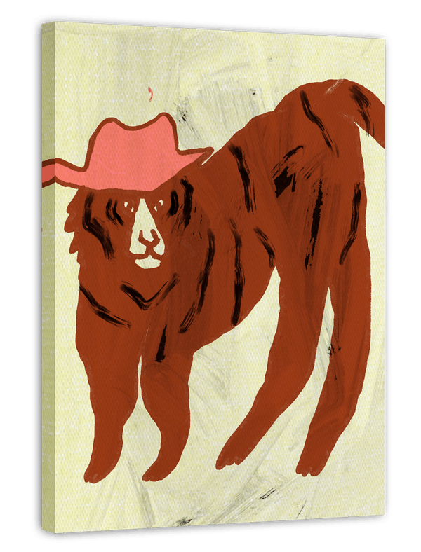 Abstrakter Tiger mit Cowboy-Hut
