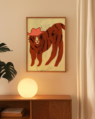 After Hover: Abstrakter Tiger mit Cowboy-Hut