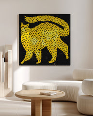 After Hover: Abstrakter Leopard im Dunkeln