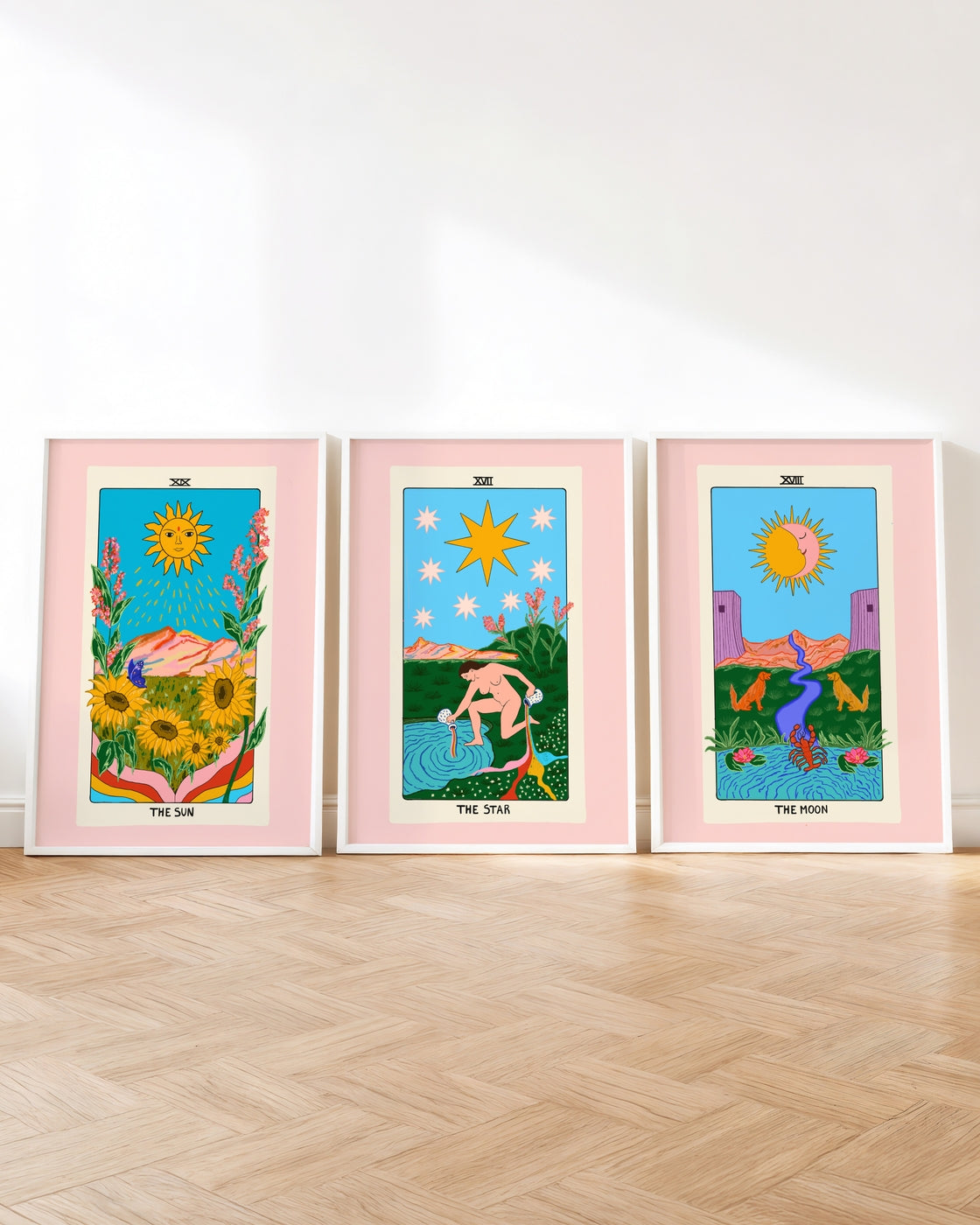 Set aus 3 Postern: Tarot Karten