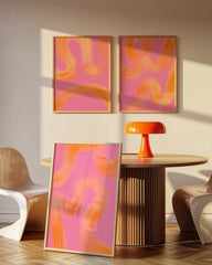 After Hover: Set aus 3 Postern: Abstrakt "Peachy Paths"