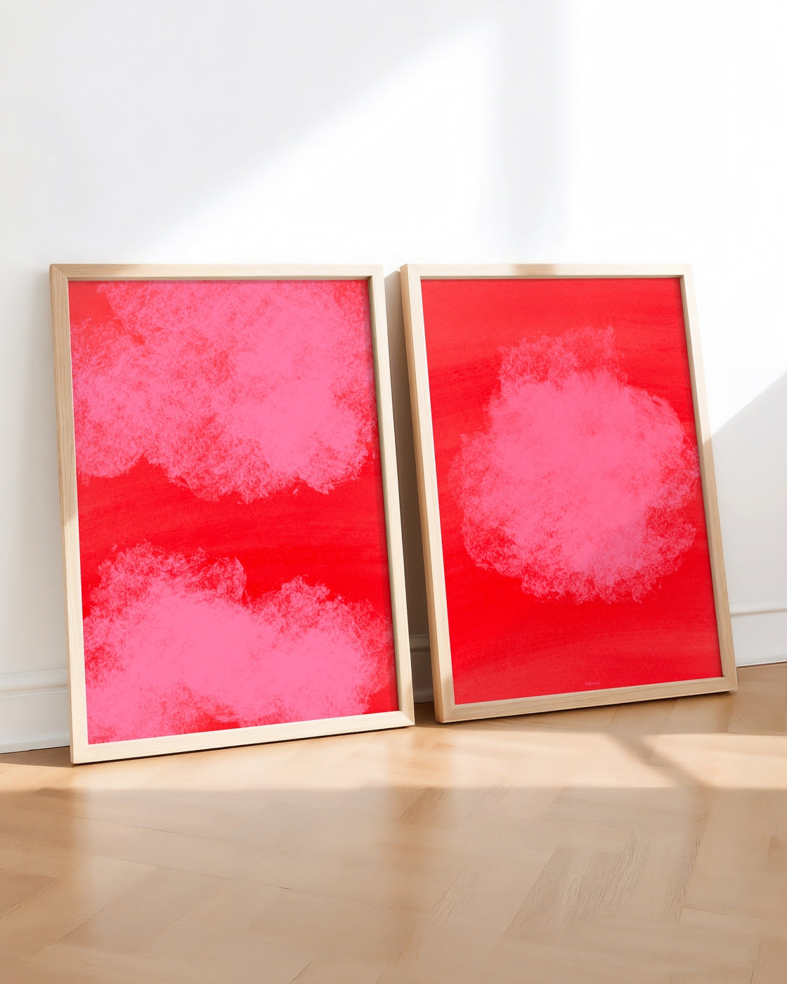 Set aus 2 Postern: Pink Brushes