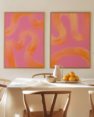 After Hover: Set aus 2 Postern: Abstract Peach & Pink