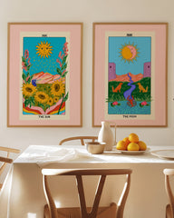 After Hover: Set aus 2 Postern: Tarot Sun & Moon