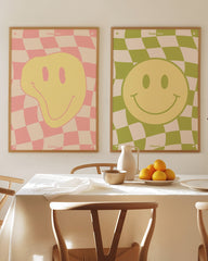 After Hover: Set aus 2 Postern: Smileys mit Karomuster
