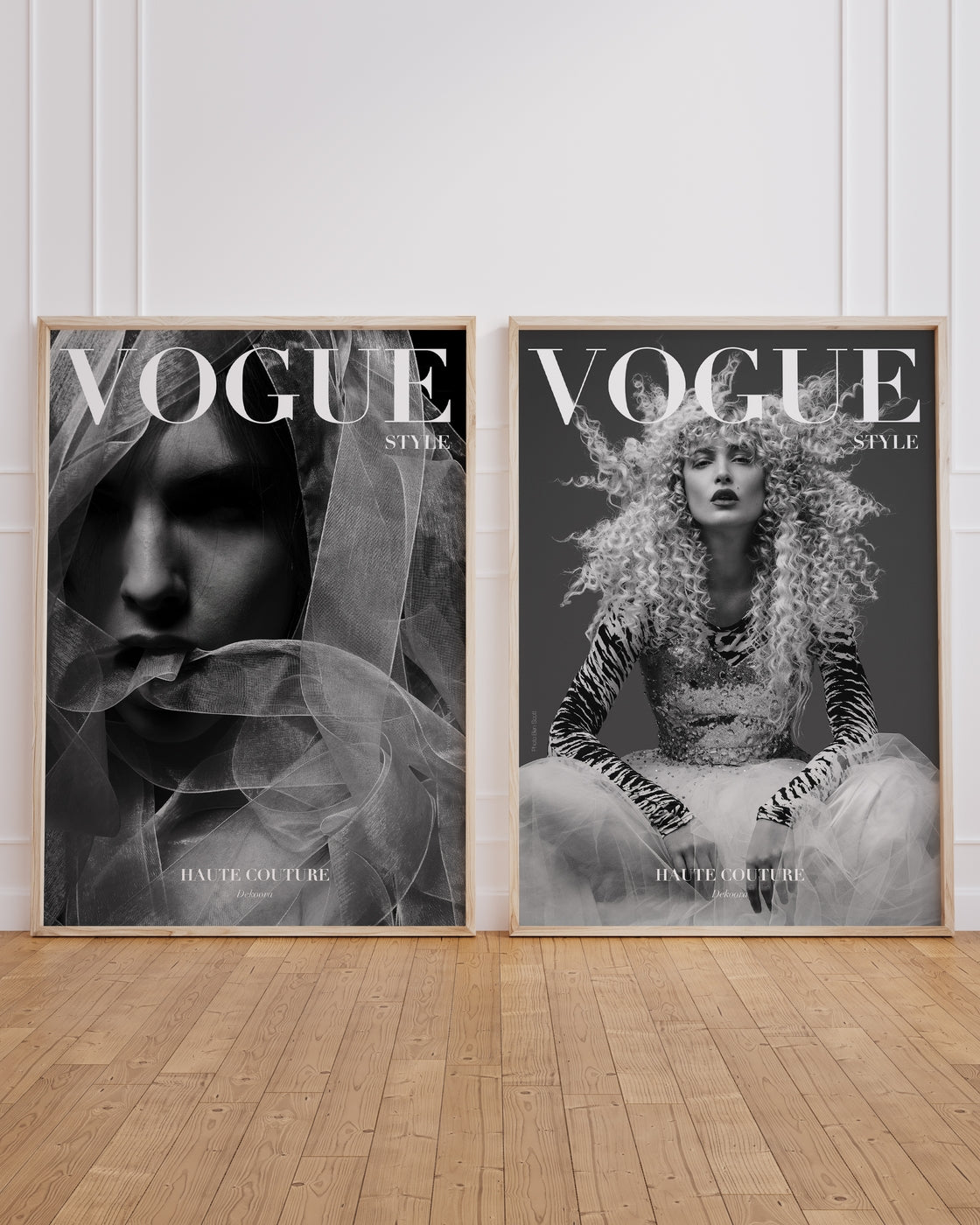 Set aus 2 Postern: Vogue Black & White