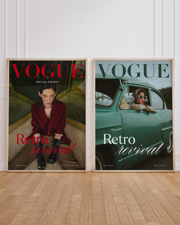 Set aus 2 Postern: Retro Vogue