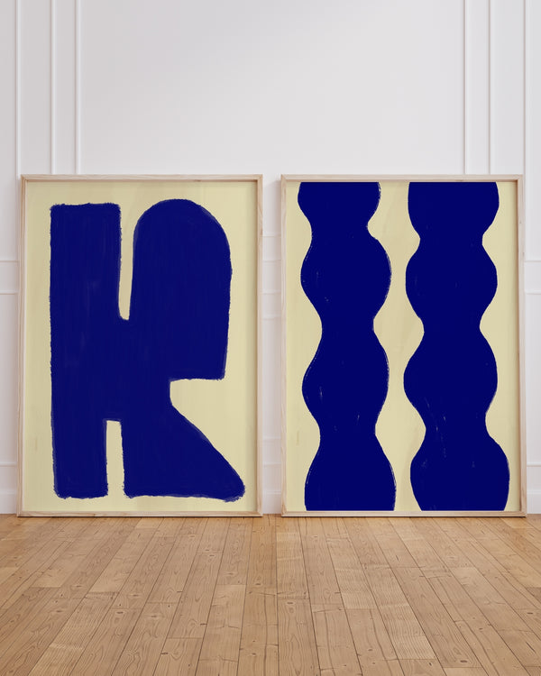 Set aus 2 Postern: "Organic Blue"