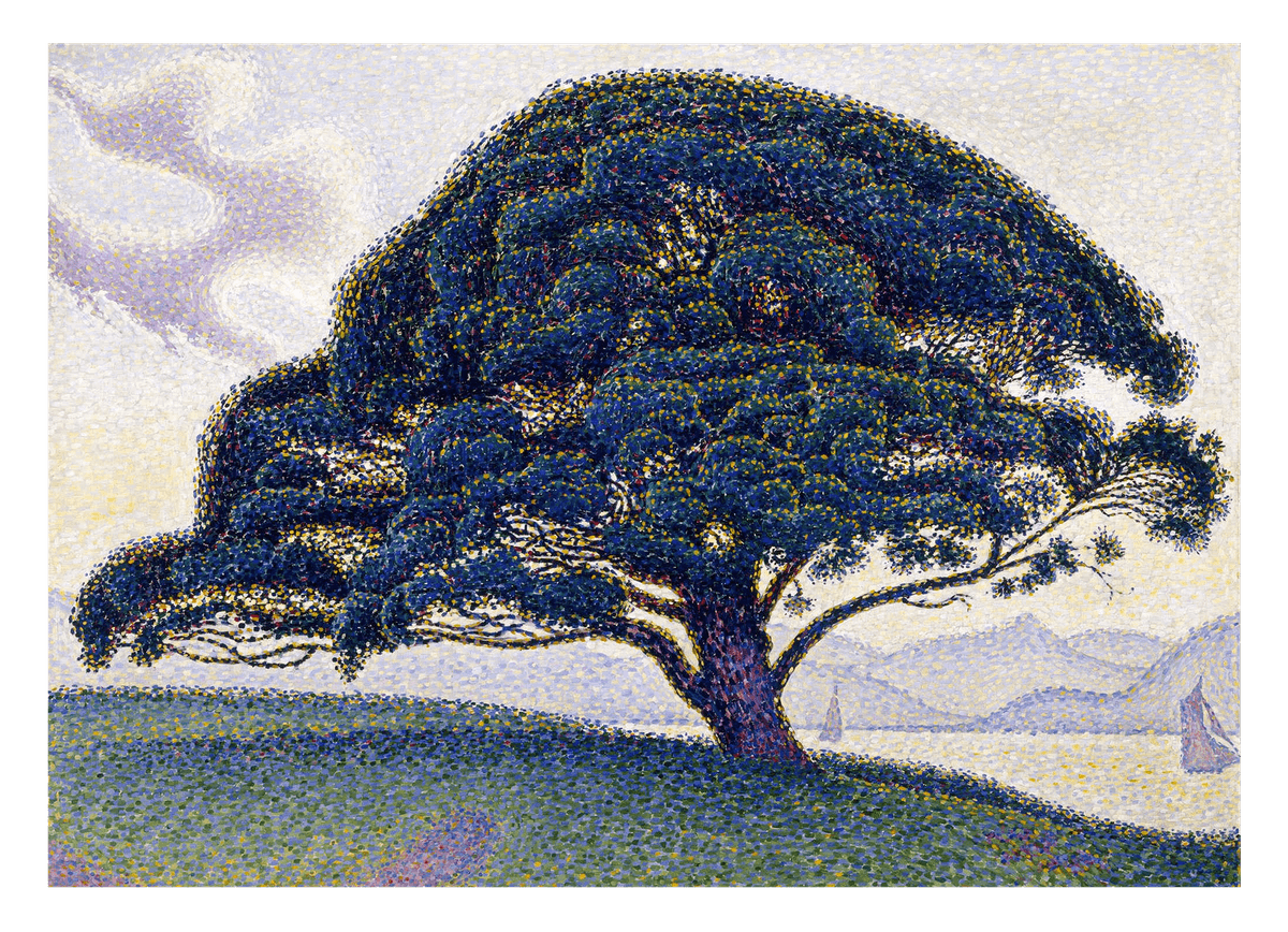 Landschafts-Gemalde Baum in Landschaft Impressionismus