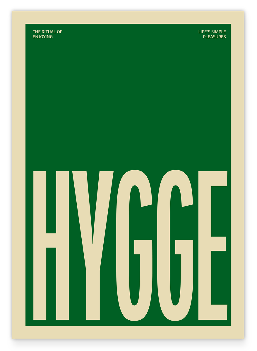 HYGGE - Typografie in Grün & Beige