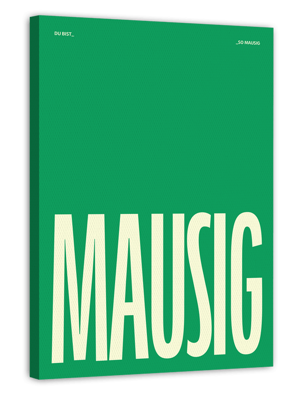 MAUSIG - Typografie in Grün & Beige
