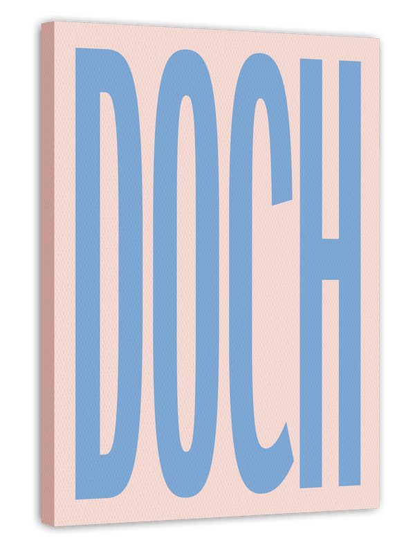 DOCH - Typografie in Taubenblau & Altrosa
