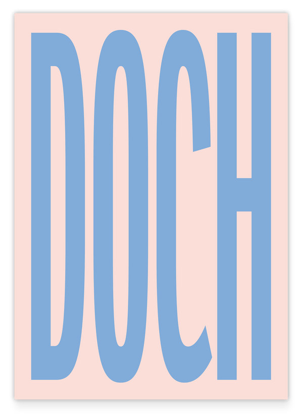 DOCH - Typografie in Taubenblau & Altrosa