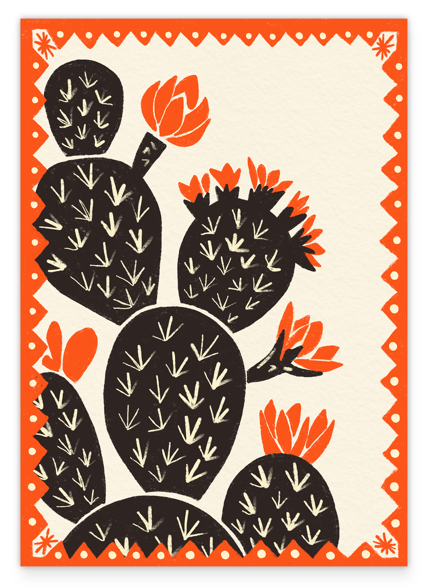 Wilder Kaktus - Botanische Illustration